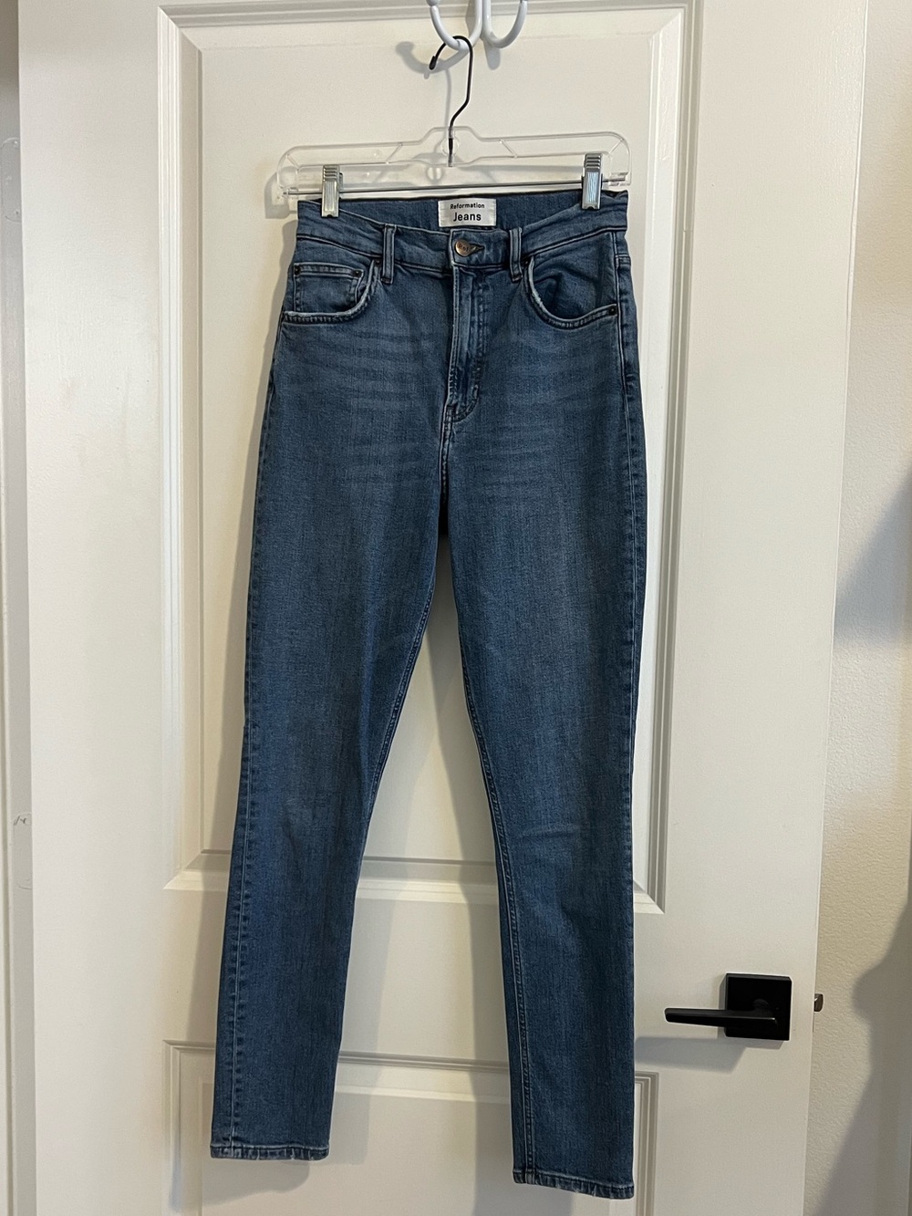 Reformation High & Skinny Jeans in Rhine